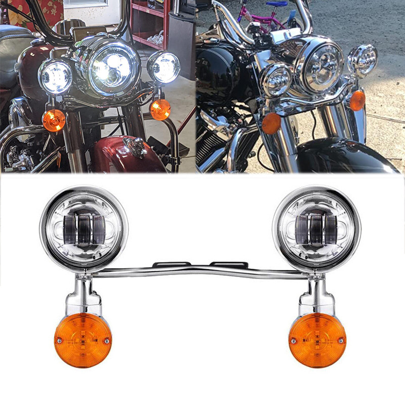 Motorcycle Top Case DC12V Motorcycle Fog Lamp Kit Turn Signal Light With Mount Bracket Fit For Honda Shadow VT 750 1100 VTX 1300 1800 Honda Shadow 750 Accessories