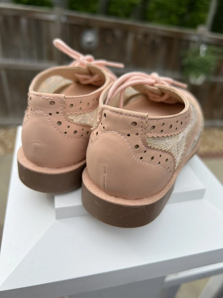 Новый oxfords brogue розовый девочек ясельного возраста кружевные туфли - Изображение 4 из 4