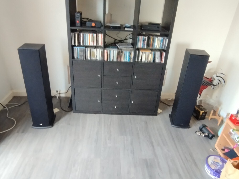 Polk T50 Floor Standing Speakers Black Ash (Pair). Excellent Unmarked