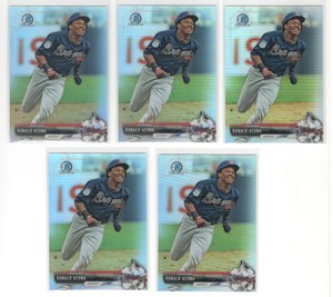 1-Mint-RONALD-ACUNA-REFRACTOR-2017-Bowman-Draft-CHROME-Rookie-Card-RC-Braves-QTY