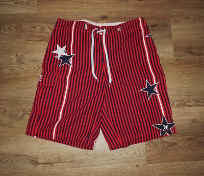 Hurley Phantom Boardshorts W32 (Gr. M) red/navy Badehose rot blau surfshorts