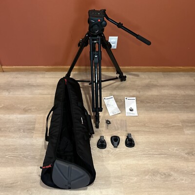 Manfrotto 351MVB2 Black Pro Tripod with 503HDV Head Carrying Case MBAG90P 