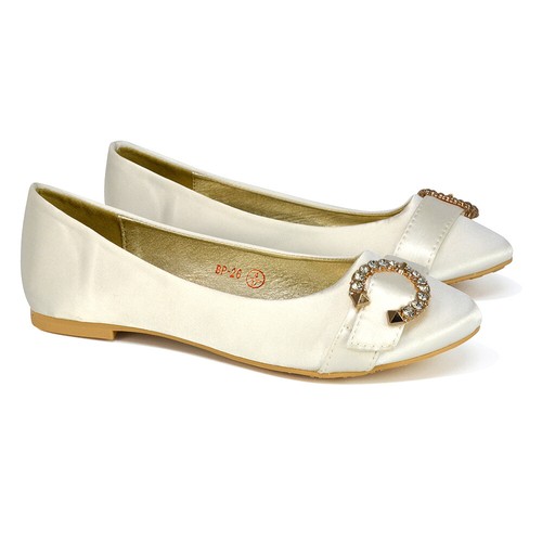 Flache Damenschuhe Satin-Ballerin-Pumps Damen Diamantkleid Slipper Größe - Bild 31 von 45