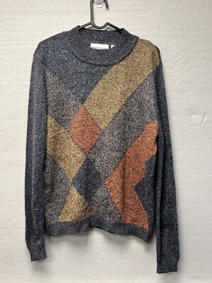 Alfred Dunner Strickpullover Pullover Blau Bunt Größe Medium Brustumfang 44''