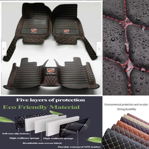 For Cadillac All Models Car Floor Mats Waterproof Front Rear Carpets Auto Mats - Imagen 33 de 41