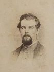 Bust view Cdv of unidentified soldier with a Newburgh, NY, photographers stamp