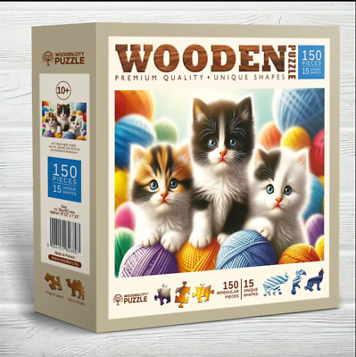 WOODEN CITY Holzpuzzle Kinderpuzzle 150 Teile  Tier-Motiv Geschenkidee Kinder