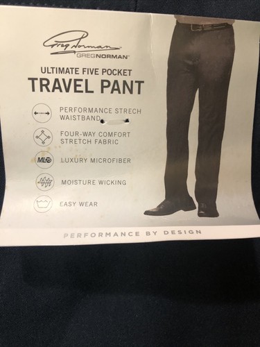 NWT Greg Norman Ultimate Five Pocket Travel Pant Mens Slacks Trousers Size 40x32 - Picture 5 of 15