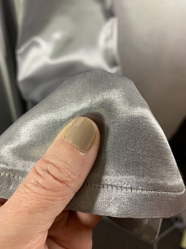 Abito donna vintage Tadashi Shoji formale slip taglia 6 grigio argento raso velluto glam Y2K - Foto 11 di 17