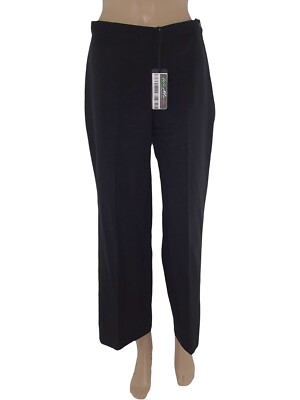 Glenfield Damen Hose 42 W28 M Medium Schwarz Straight Fit Klassisch Elegant