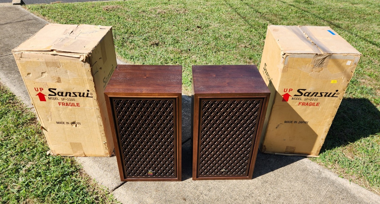 Sansui SP2000 Vintage Stereo Speakers 4 Way/6 Speakers AWESOME SOUND