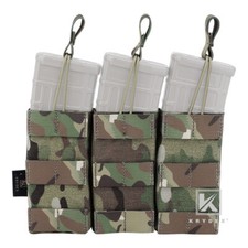 KRYDEX Triple 5.56 .223 Magazine Pouch Tactical Mag Holster MOLLE Camo MC Camo