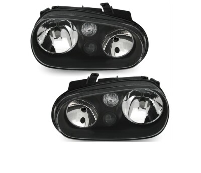 Set Headlights TFL for VW Golf 4 1997-1999 2000 2001 2002 2003 VP1648 Black LHD