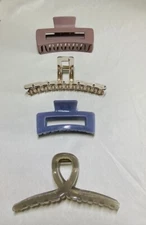 4 Pack Large Hair Claw Clips - 2-4 Inch Nonslip Big Nonslip hair clamps