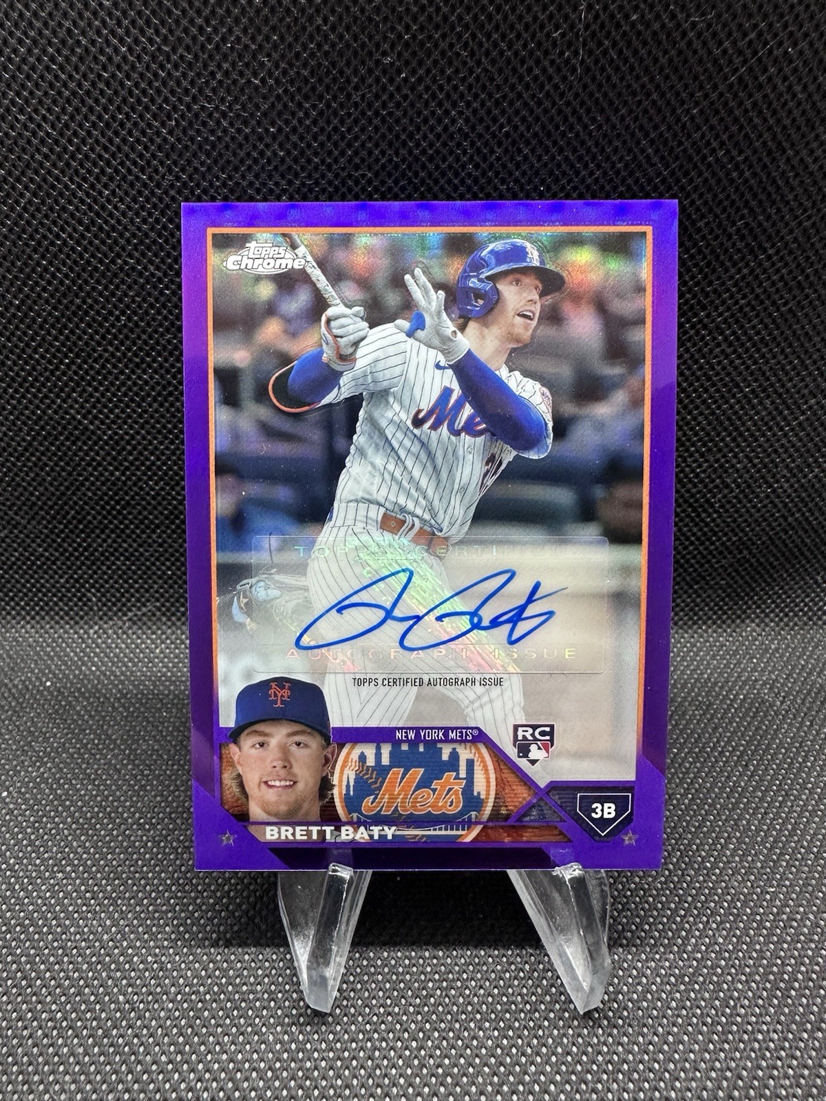 2023 TOPPS CHROME UPDATE AUTOGRAPH ACBBA BRETT BATY RC PURPLE REFRACTOR /250