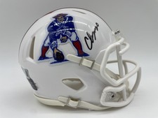 Christian Gonzalez Autographed Patriots 82-89 Speed Mini Helmet - Beckett W Holo