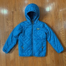 LL Bean Boys Girls Kids Mountain Bound Reversible Hooded Jacket Small 6/7 Coat