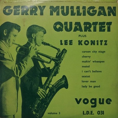 Gerry Mulligan Quartet Plus Lee Konitz - Volume 3 (10'')