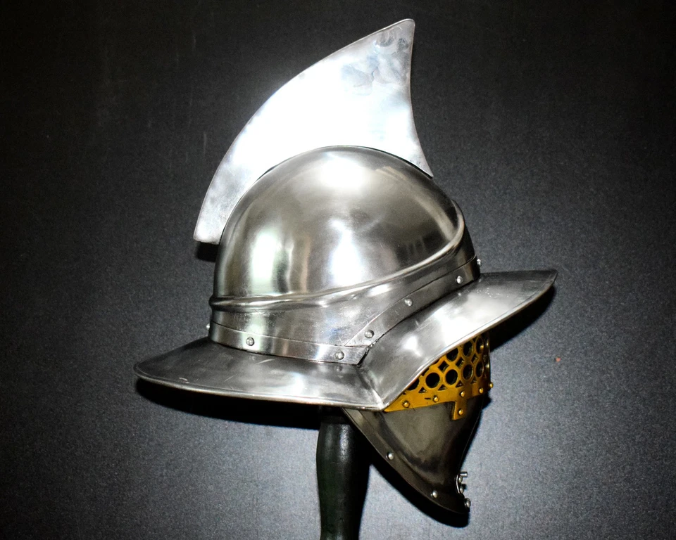 Halloween Gladiador Murmillo Casco Gladiador Combate SCA larp y recreación Foto 3 de 4