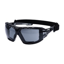 Safety Glasses Portwest PR02 Anthracite Wraparound Plus UV Protection Eyewear