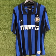 INTER MILAN FIGO 2007/2008 HOME CENTENARY FOOTBALL SHIRT JERSEY SOCCER NIKE XL