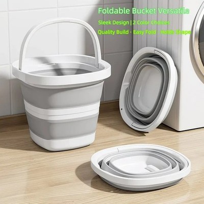 10L Foldable Water Bucket Collapsible Camping Fishing Travel Pail with Handle
