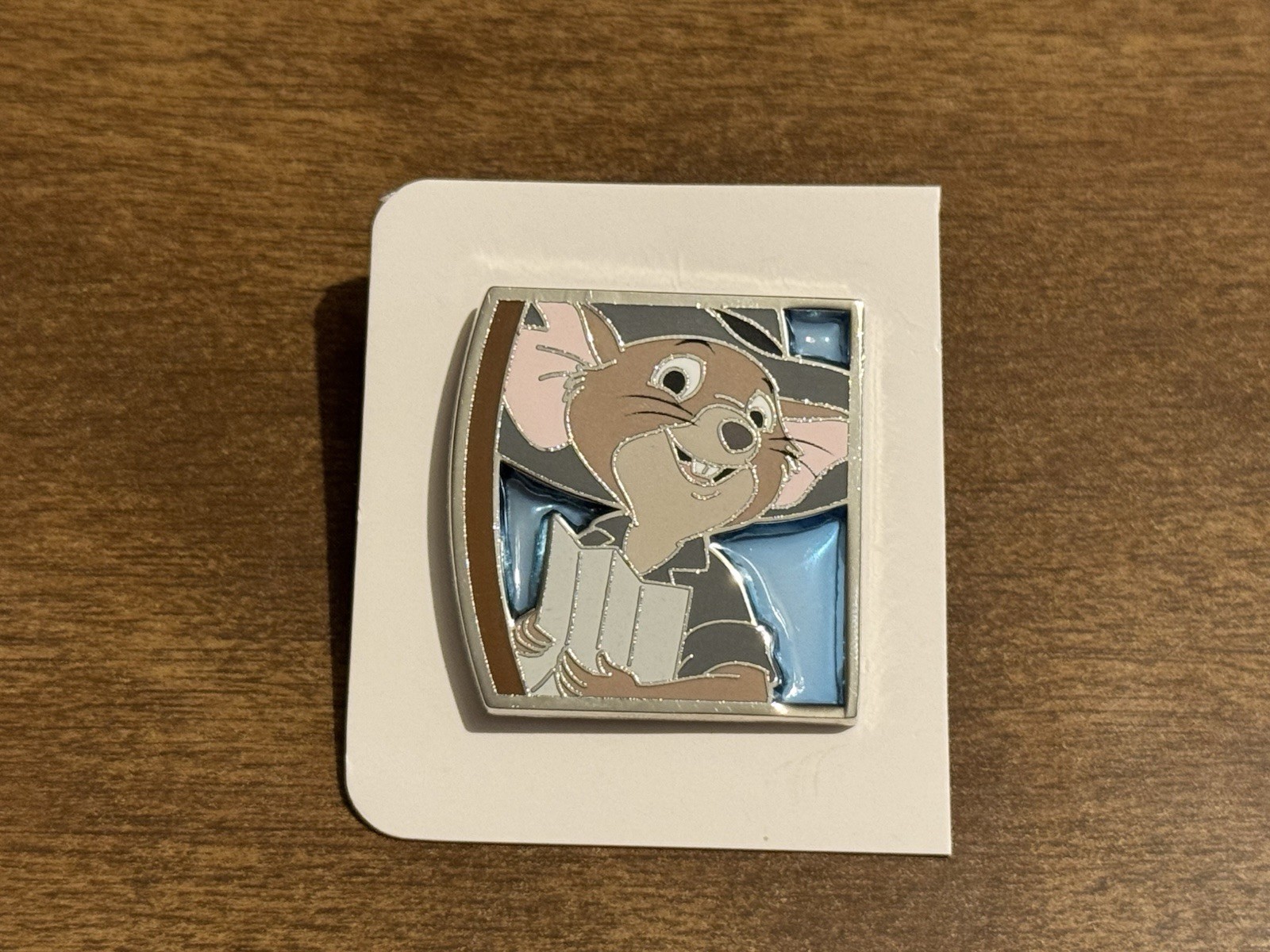 JAKE STAINED GLASS PIN - 2026 Disney Daring Detectives Puzzle Series - RESCUERS