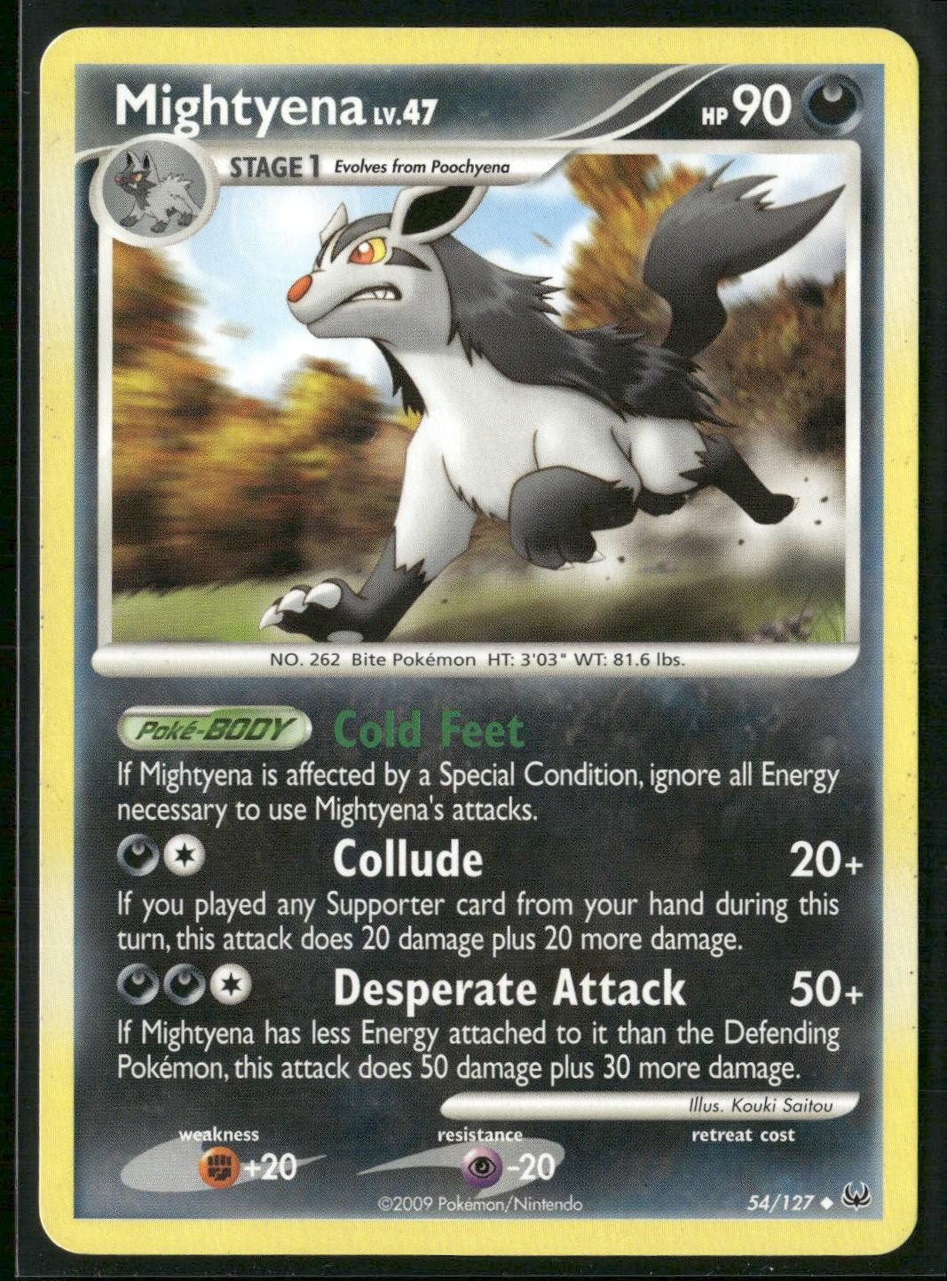 Mightyena 54/127 Uncommon Platinum Pokemon Lightly Played