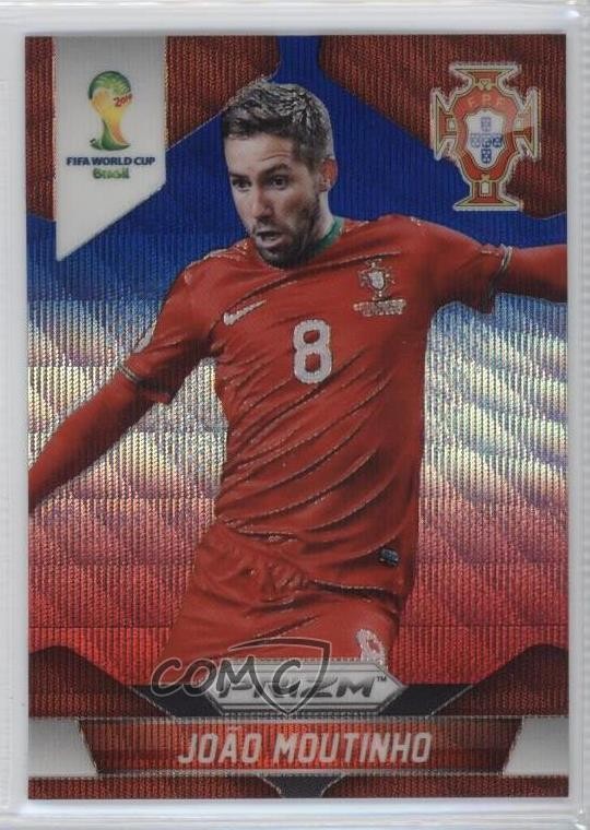 2014 Panini Prizm World Cup Blue & Red Wave Joao Moutinho João #158 0m1