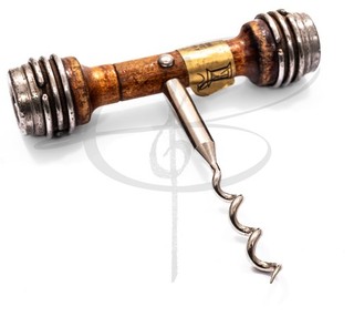 Vintage Genuine English Mill Relic Corkscrew Bottle Opener Wood Handled
