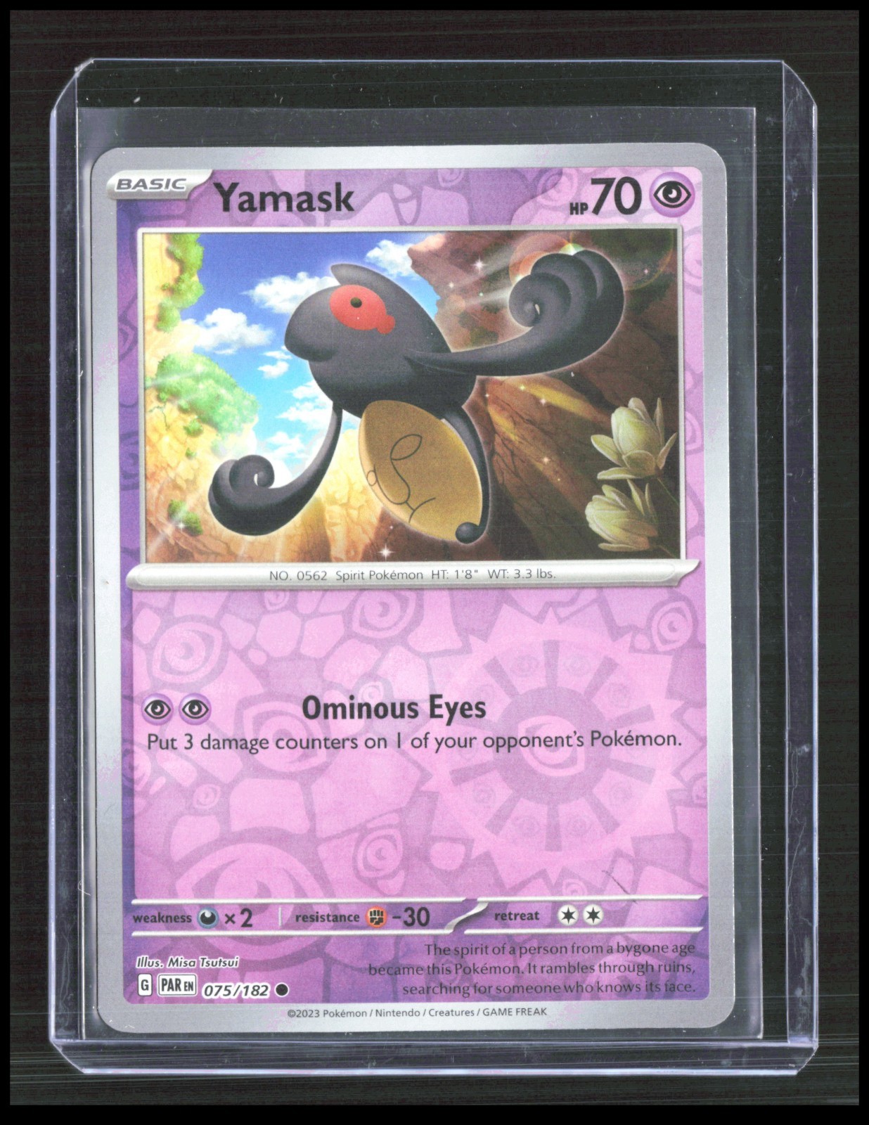 Yamask 75/182 SV04: Paradox Rift Pokemon TCG Reverse Holo CB-2-3-A-4