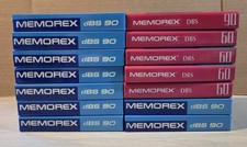 Memorex 90  60 Audio Cassette Tape dBS Normal Bias Blank - New/Sealed Lot of 14