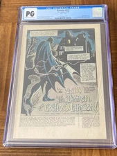 Batman 227 CGC PG OW/White (Iconic Bronze Age- 1970)- Splash Page