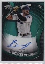 2022 Topps Chrome Black Green Refractor 60/99 Bryan De La Cruz Auto 1i1m
