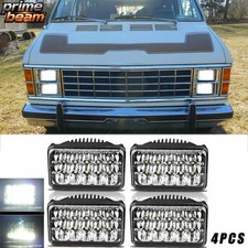 4pc 4x6 Led Headlights Hi-lo Fit Dodge Ram B150 B250 B350 Van 1981 1982 1983-85