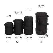 Neoprene Camera Lens DSLR Pouch Protector Bag Case Water Resistant Set