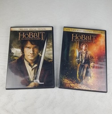 The Hobbit: An Unexpected Journey (DVD, 2012) + The Desolation of Smaug