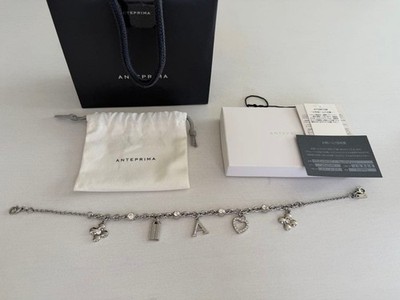 Anteprima Splendore Silver Bag Chain Flower Heart Crystal