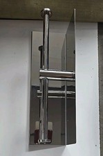 Double Toilet Roll Tissue Rack and Paper Holder with Spacious Shelf Bathroom