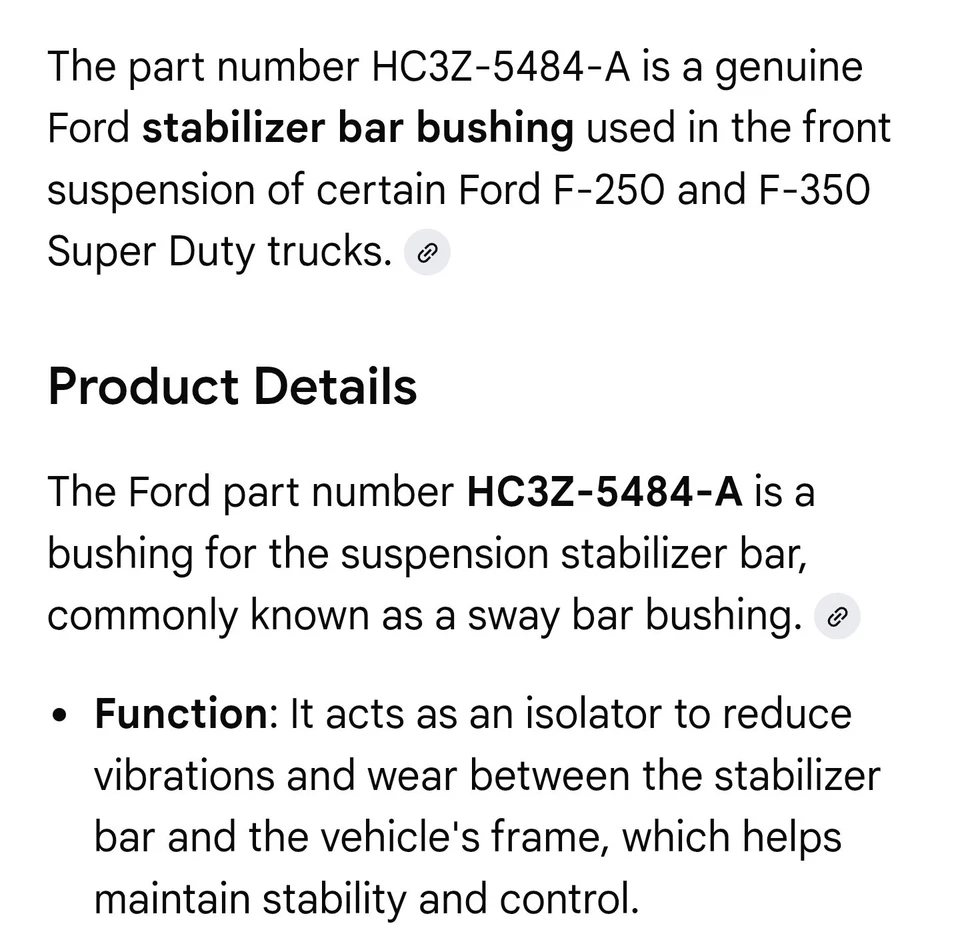 Genuine Ford 2017-2017 F-250/350 Super Duty Stabilizer Bar Bushing HC3Z-5484-A - Image 4 of 4