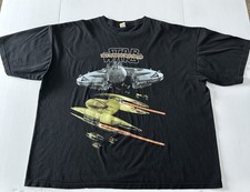 Vtg Star Wars Episode I Trade Federation Droid Fighters Black XL T-Shirt Sz 3xl