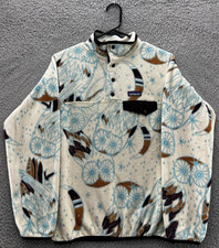 Patagonia Synchilla Snap-T Fleece Pullover Women  s Small Owl Feather Print