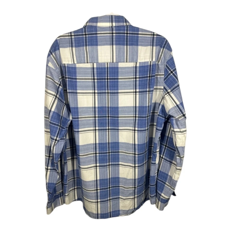 Alfani Mens Blue Plaid Casual Button Down Size XL - Image 2 of 4