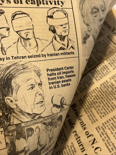Newspaper Iran Hostages Released Reagan Inauguration Raleigh NC January 21 1981 - Picture 14 of 24