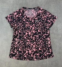 Nike Dri-FIT Women's Running Abstract Pink/Black Crew Neck T-Shirt Size M