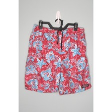 Vineyard Vines Boys Pink Blue Tropical Fish Swim Trunks Shorts Size L 16-18