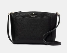 NWT  Kate Spade Monica Crossbody Black Pebbled Leather WKR00258 $279 Retail