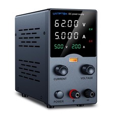 Adjustable 60V 5A DC Power Supply, Precision Encoder Control, 4-Digit LED, USB C