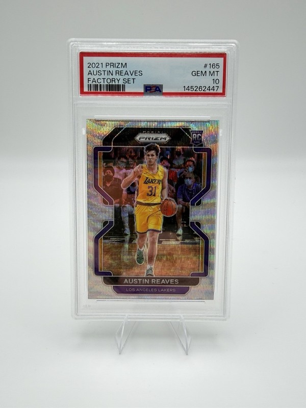 Austin Reaves 2021 Prizm Factory Set Rookie Silver RC #165 Lakers PSA 10
