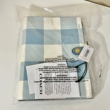 NWT Coach Notebook Blue Gingham Plaid Print Canvas Journal New In Plastic